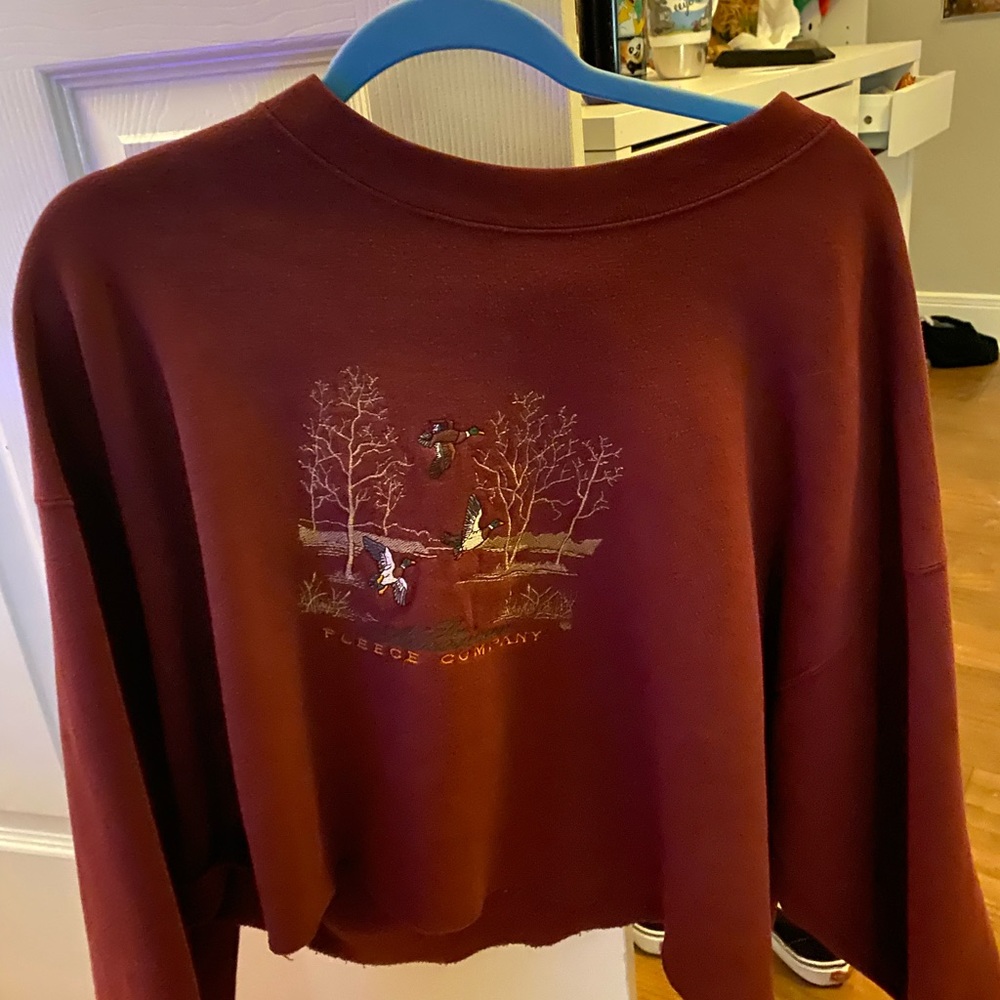 Maroon ish crop top sweater